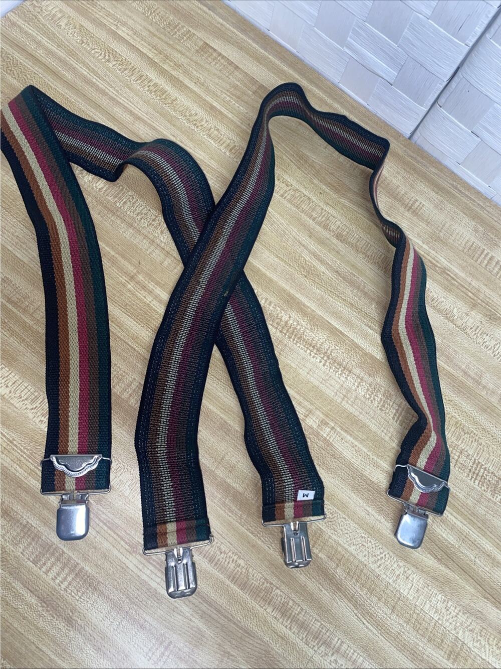 Leegin Fall Color Rainbow Suspenders Adjustable West Germany Sz Medium